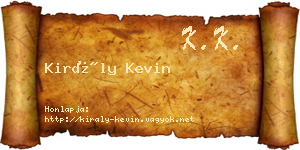 Király Kevin névjegykártya